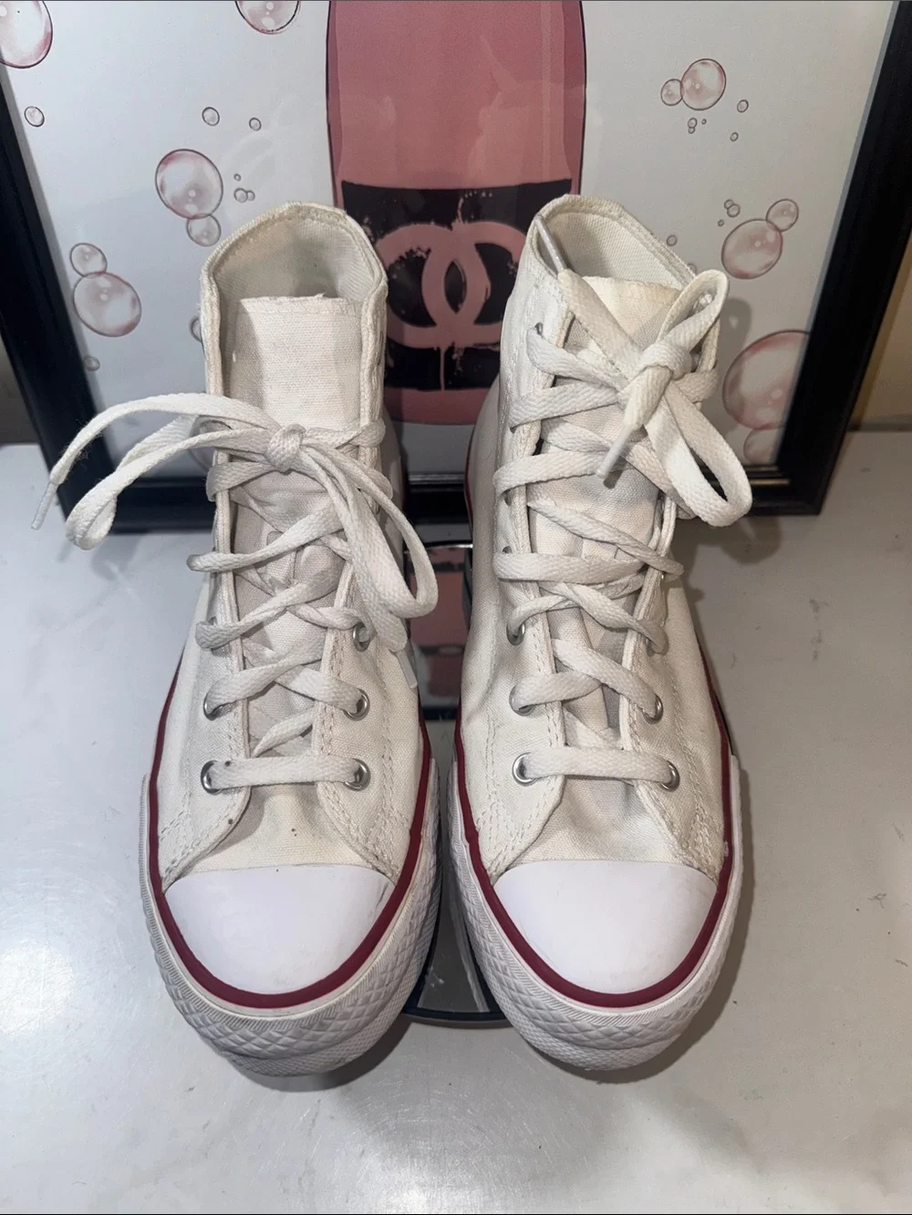 Converse Chuck Taylor All Star High-Top Platform Sneakers - Kids Size 5.5